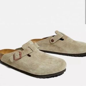Women’s Birkenstock Boston Clog in Taupe | Size 36